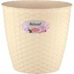 Вазон пластиковый Stefanplast Natural круглый 1,1 л бежевый (73456)