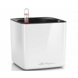 Вазон декоративный Lechuza Cube Glossy 14 квадратный 1 л белый (13510)