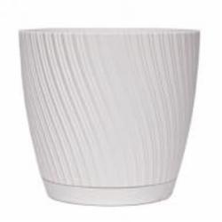 Горшок пластиковый Form Plastic Мика-13 круглый 1,14 л белый Горшок пластиковый Form Plastic Мика-13 круглый 1,14 л белый