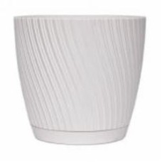 Горшок пластиковый Form Plastic Мика-15 круглый 1,75 л белый