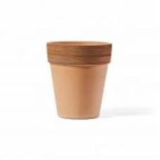 Вазон керамический TeraPlast ARTEMIDE TERRA TENUE 25 см круглый 6 л терракотово-серый (18201025509)