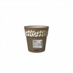 Горшок пластиковый Stefanplast Opera Cloe круглый 1,5 л капучино/ваниль (94024)