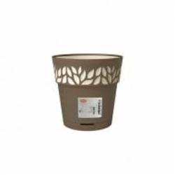 Горшок пластиковый Stefanplast Opera Cloe круглый 3,2 л капучино/ваниль (94079)