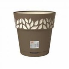 Горшок пластиковый Stefanplast Opera Cloe круглый 11,8 л капучино/ваниль (94168)