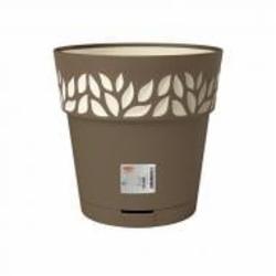 Горшок пластиковый Stefanplast Opera Cloe круглый 11,8 л капучино/ваниль (94168)