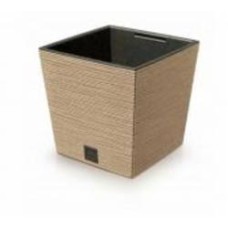 Горшок для цветов Prosperplast Furu Eco Wood 300 мм низкий с вкладышем бежевый квадратный 19 л (59752-4665)
