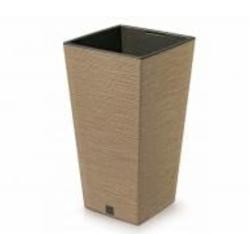 Горшок для цветов Prosperplast Furu Eco Wood 300 мм высокий с вкладышем бежевый квадратный 35 л (60123-4665)