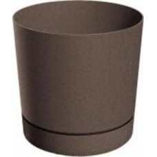 Горшок для цветов PRP Tubo P Eco Wood 150 мм с подставкой кофейный круглый (68365-4625)