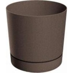 Горшок для цветов PRP Tubo P Eco Wood 150 мм с подставкой кофейный круглый (68365-4625)