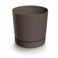 Горшок для цветов PRP Tubo P Eco Wood 200 мм с подставкой кофейный круглый (68754-4625)