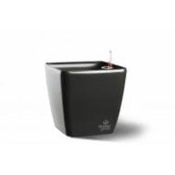 Вазон пластиковый Quadrato 18x18x17 квадратный черный 3 л Plastkon (239860)