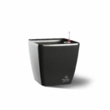 Вазон пластиковый пластик Quadrato 22x22x21 квадратный черный 5,4 л Plastkon (239862)