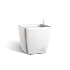 Вазон пластиковый пластик Quadrato 34x34x32, квадратный белый 23,9 л Plastkon (239865)