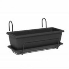 Вазон пластик NARA kit 80х20 см прямоугольный темно-серый 4,8 л TeraPlast (33169080005)