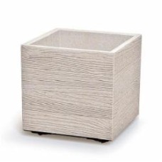Горшок для цветов Madera Square Eco Wood 400мм квадратный 1001 Бежевая PRP (82771-449)
