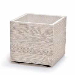Горшок для цветов Madera Square Eco Wood 400мм квадратный 1001 Бежевая PRP (82771-449)