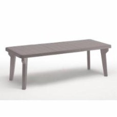 Стол пластиковый Bergen 90x220 см серо-бежевый