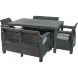 Комплект мебели Keter Corfu Fiesta set антрацит