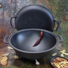 Казан ø340 мм 8 л узбекский WOK с крышкой-сковородом