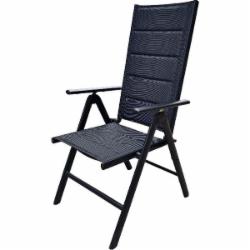 Кресло раскладное Indigo алюминий 102x55x69 см черный