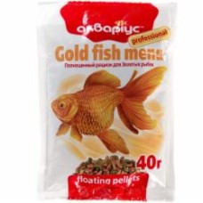 Корм Акваріус Gold fish menu 40 г 4950 (белки, жиры, клетчатка)