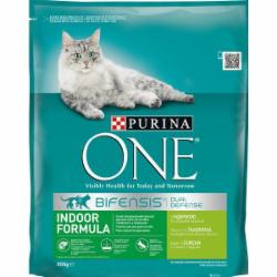 Корм Purina One Indoor Formula с индейкой и злаками 800 г
