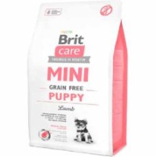 Корм для малых пород Brit Care Mini Grain Free Puppy для щенков лактирующих собак с ягнятиной, 2кг, 170773 2 кг