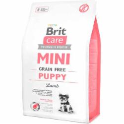 Корм для малых пород Brit Care Mini Grain Free Puppy для щенков лактирующих собак с ягнятиной, 2кг, 170773 2 кг