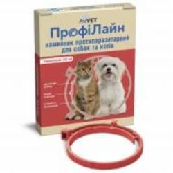 Ошейник противопаразитарный ProVET ПрофиЛайн для кошек и собак 35 см коралловый