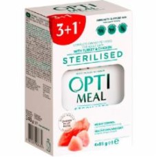 Корм Optimeal с индейкой и куриным филе в соусе 4х85 г 340 г