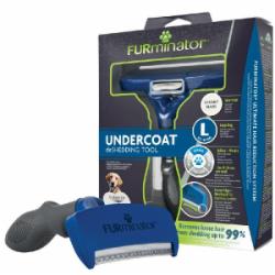 Пуходерка-щетка FURminator для собак с длинной шерстью L