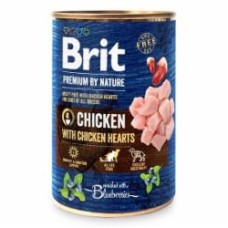 Консерва для всех пород Brit Premium для собак с курицей и куриными сердечками 400 г 400 г