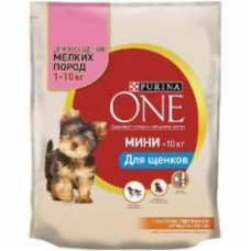 Корм для малых пород Purina One для щенков малых пород Mini Junior курица и рис 800г 800 г