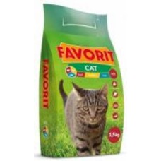 Корм сухой полноценный для взрослых кошек с птицей курицей и рыбой Favorit Курица, Рыба, Говядина 12023 1,5 кг