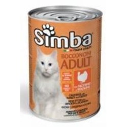 Консерва для взрослых кошек SIMBA. Adult с индейкой 415 г