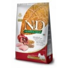 Корм сухой для взрослых собак для малых пород Farmina N&D AncestralGrain Mini (курица и гранат) 2,5 кг
