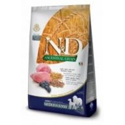 Корм сухой для взрослых собак для средних пород/для крупных пород Farmina N&D AncestralGrain (ягненок и черника ) 12 кг