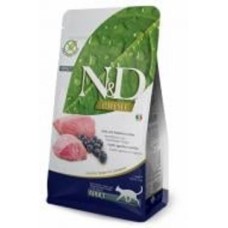 Корм сухой беззерновой для взрослых кошек Farmina N&D GrainFreePrime ягненок и черника 300 г