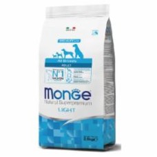 Корм сухой Monge all breeds adult light 2,5 кг с лососем