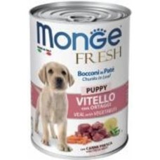 Корм влажный для собак для всех пород Monge fresh puppy телятина с овощами 400 г