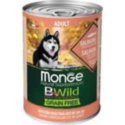 Корм влажный для взрослых собак для всех пород Monge Bwild Dog Adult мясные кусочки в соусе 400 г