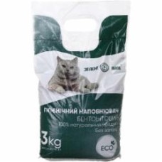 Наполнитель бентонитовый Зелене поле для кошачего туалета 3 кг