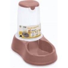Миска-дозатор Stefanplast Break reserve Food 1,5 л (коричнево-розовый)