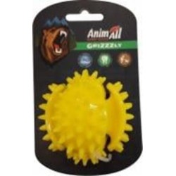 Игрушка для собак AnimAll Мультифункциональный мяч желтый 7,5 см
