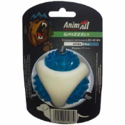 Игрушка для собак AnimAll GrizZzly 9819 световой LED-мяч бело-синий