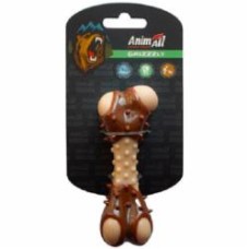 Игрушка для собак AnimAll GrizZzly 9833 кость с ароматом мяса S beige/brown