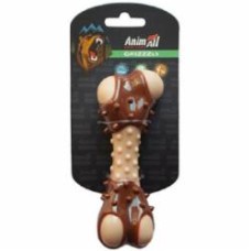 Игрушка для собак AnimAll GrizZzly 9840 кость с ароматом мяса М beige/brown