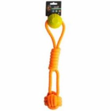 Игрушка для собак AnimAll GrizZzly 9864 веревка с шариком orange/yellow