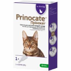 Капли KRKA от эндо/экто паразитов для кошек Prinocat вес 4-8 кг (за 1 п-тку 0,8мл, 3 в уп)