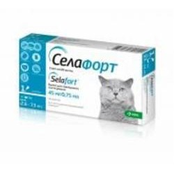 Капли KRKA Селафорт спот-он 1х45 мг /0,75 мл (для котов)